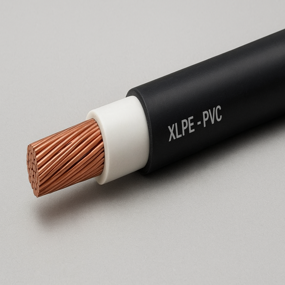 کابل زمینی تک رشته با عایق XLPE و روکش PVC ستاره