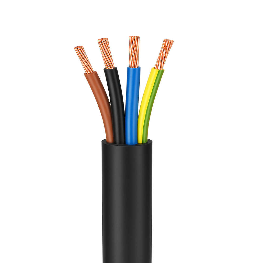 کابل افشان چند رشته با عایق و روکش PVC و سطح ولتاژ 0.6/1 KV ستاره